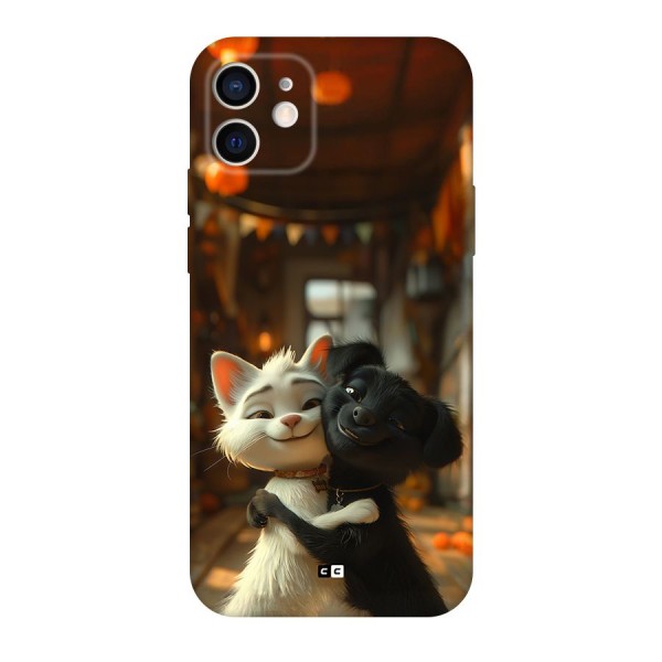 Cute Cat Dog Back Case for iPhone 12 Pro